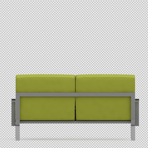 Isometric sofa 3D render