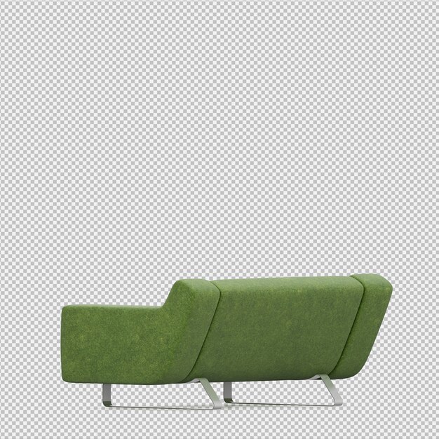 PSD isometric sofa 3d render