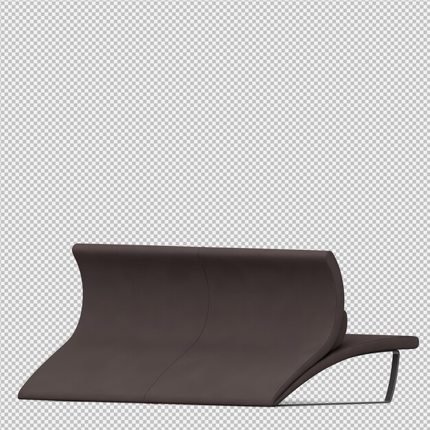 PSD isometric sofa 3d render