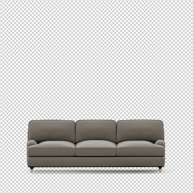 Isometric sofa 3d render