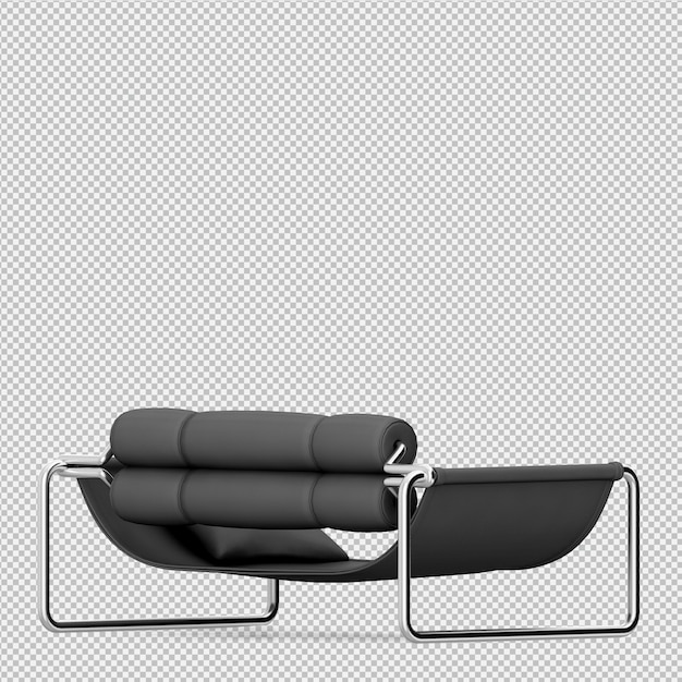 Isometric sofa 3D render