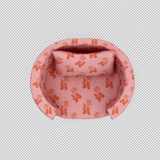 아이소 메트릭 소파 3D 렌더링