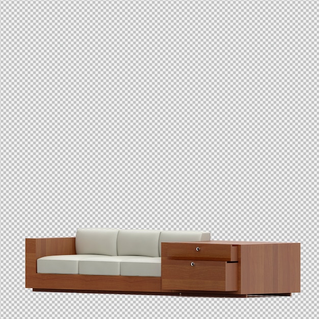 Isometric Sofa 3d Render