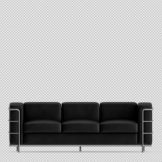 PSD isometric sofa 3d render