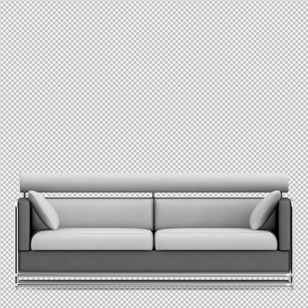 Isometric sofa 3D render