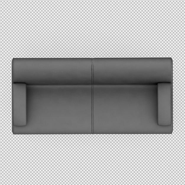 Isometric sofa 3D render