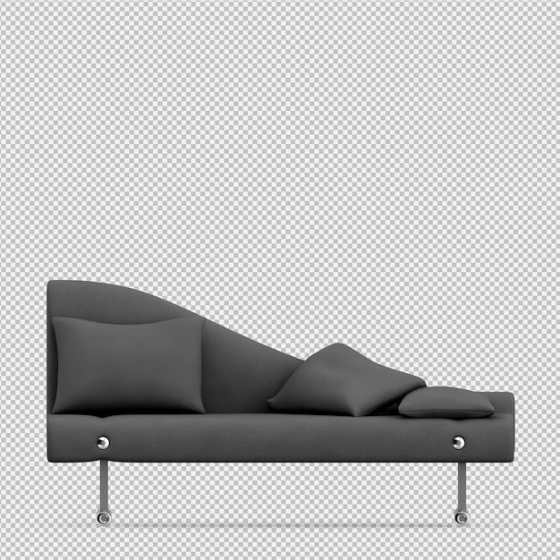 Isometric sofa 3d render