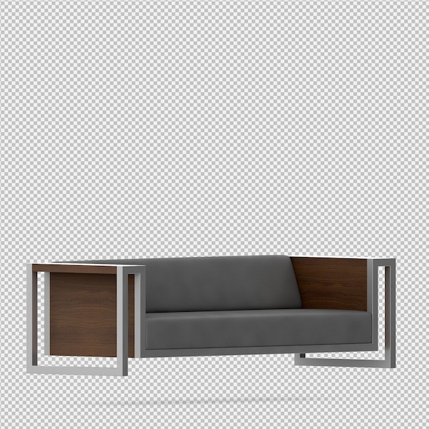 Isometric sofa 3d render