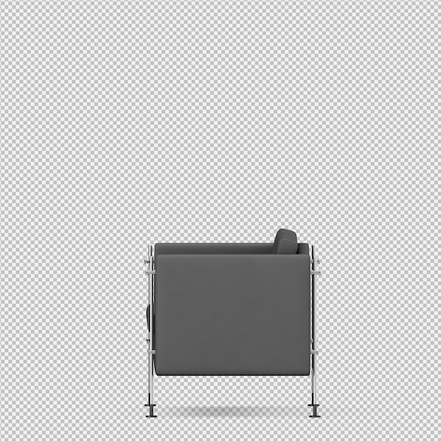 Isometric sofa 3d render