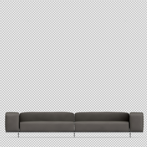 PSD isometric sofa 3d render