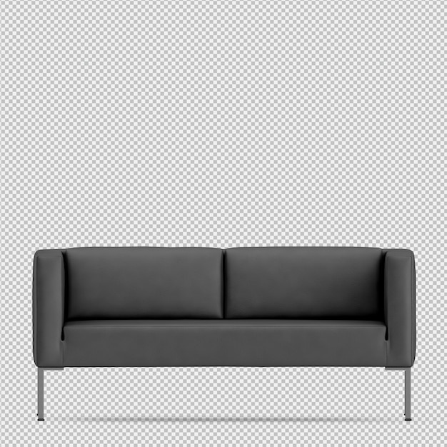 PSD isometric sofa 3d render