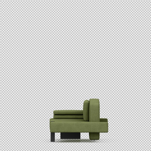 Isometric Sofa 3d Render