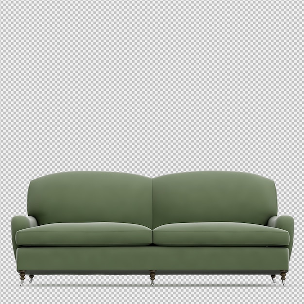 PSD isometric sofa 3d render