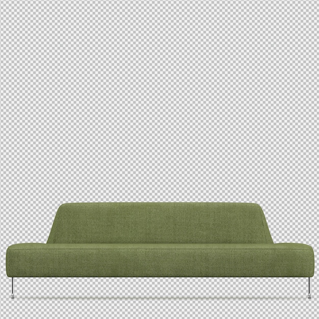 PSD isometric sofa 3d render