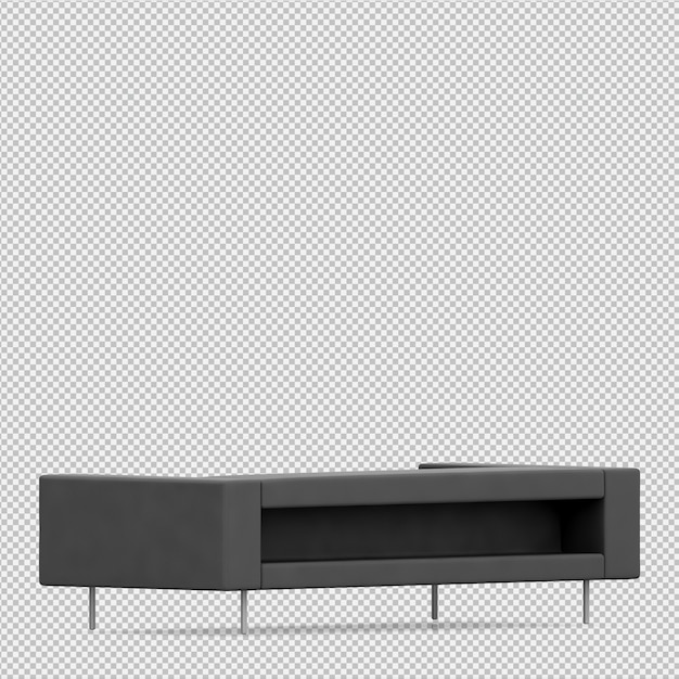 Isometric sofa 3d render