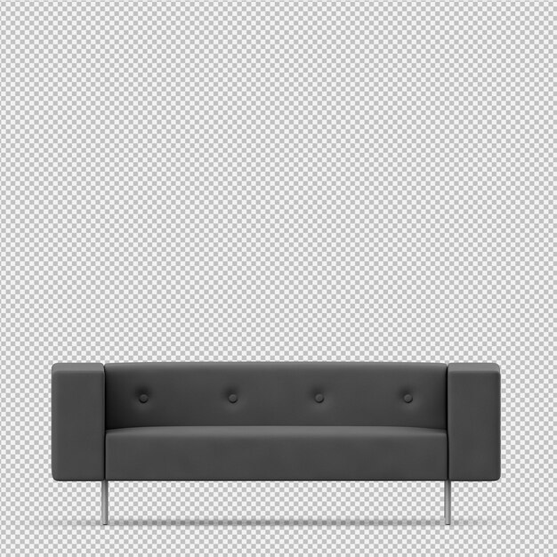 Isometric Sofa 3d Render