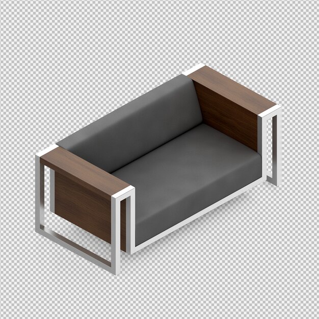 Isometric Sofa 3d Render