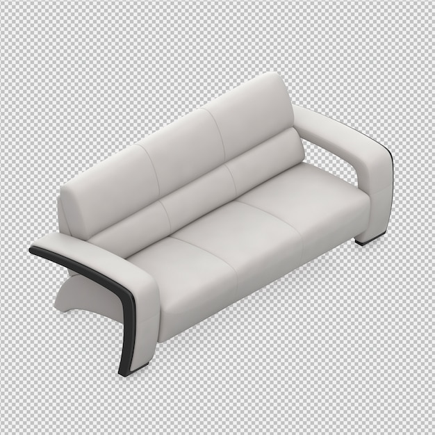 Isometric sofa 3D render