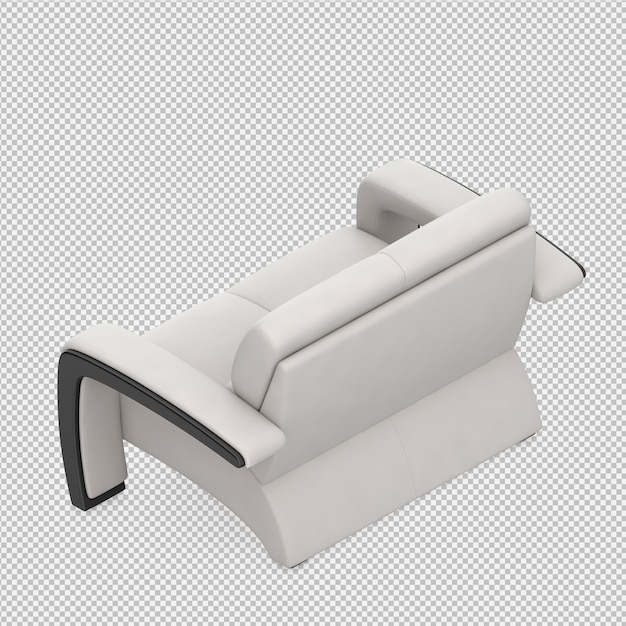 Isometric sofa 3D render
