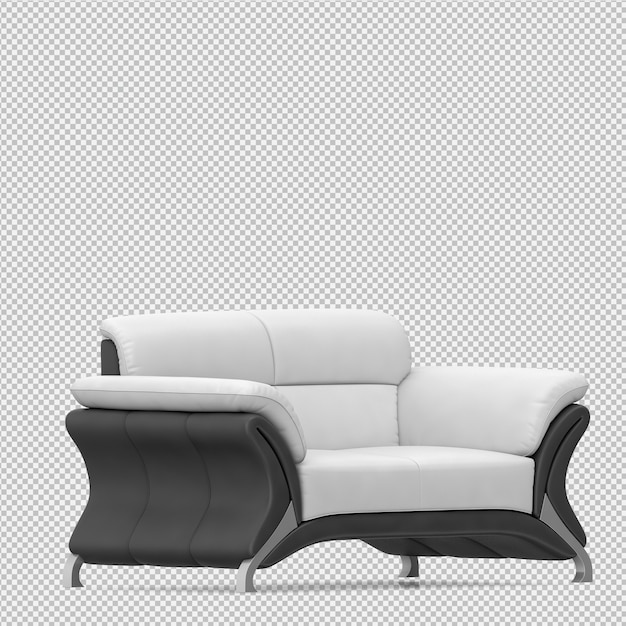 Isometric sofa 3D render