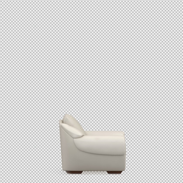 Isometric sofa 3d render