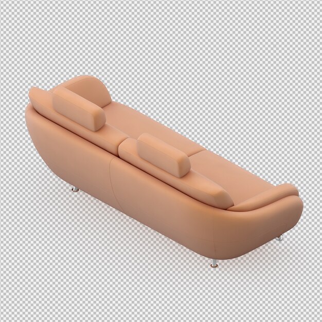 PSD isometric sofa 3d render