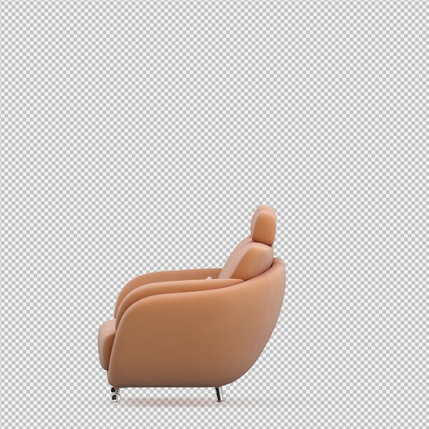 PSD isometric sofa 3d render