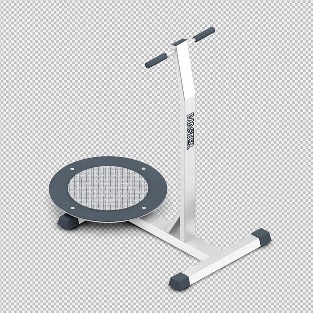 Isometric sport and gym equipment 3d render