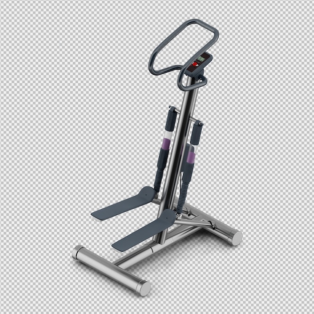 PSD isometric sport and gym equipment 3d render