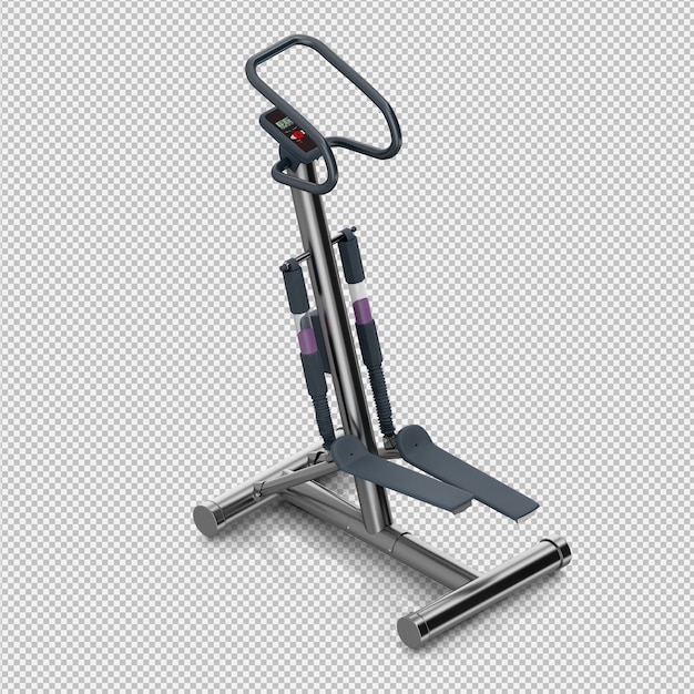 isometric sport and gym equipment 3d render