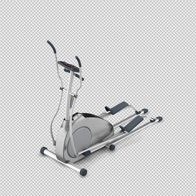 Isometric sport and gym equipment 3d render