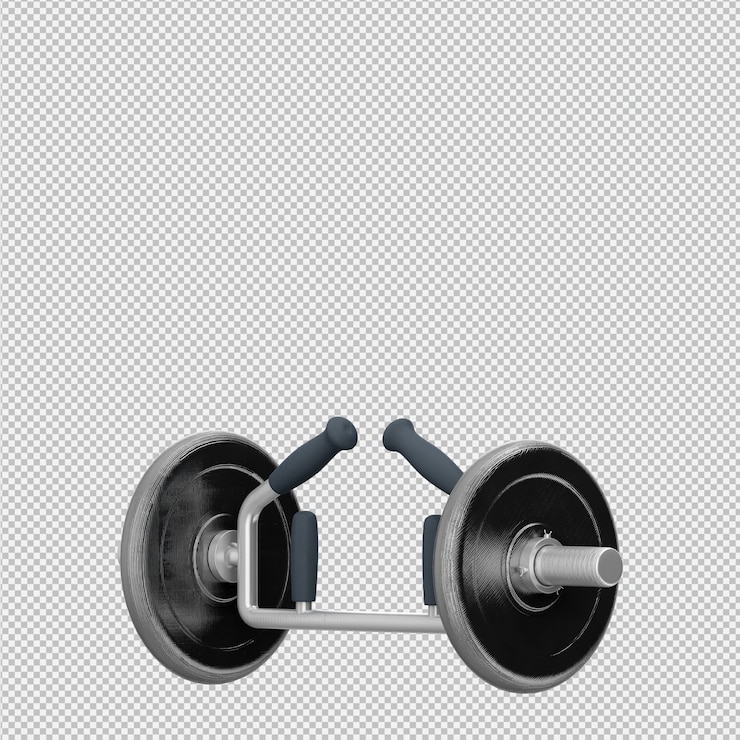 PSD isometric sport and gym equipment 3d render