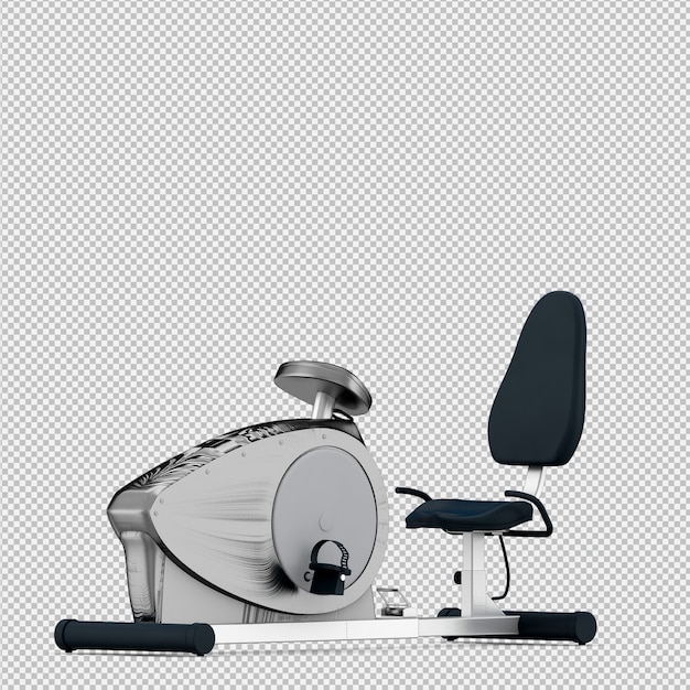 PSD isometric sport and gym equipment 3d render