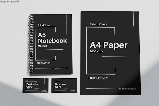 Isometric Stationery mockup