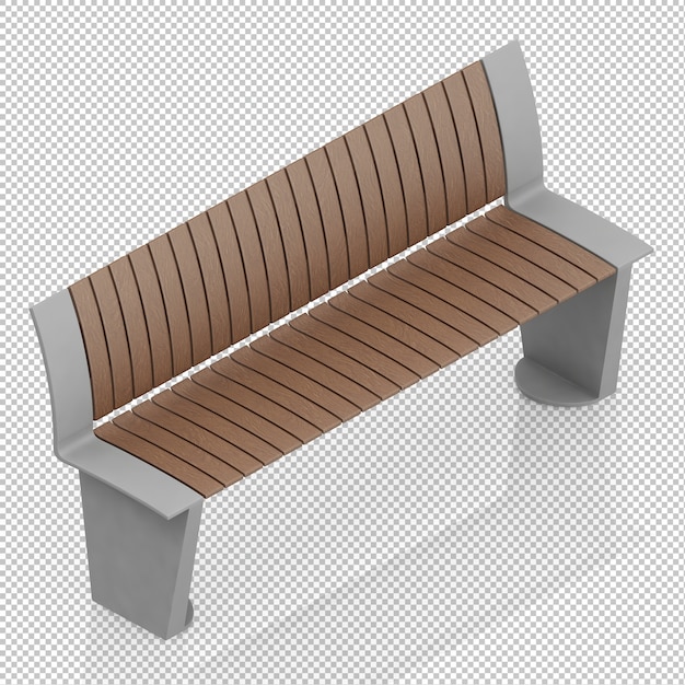 PSD isometric stone bench