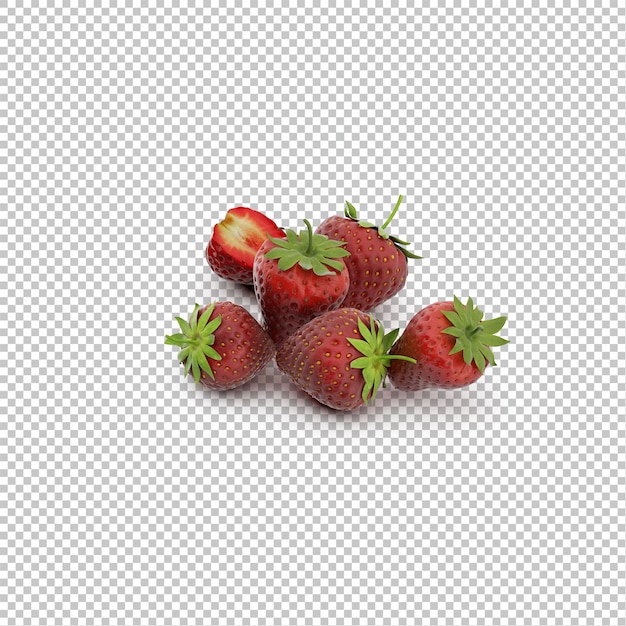 Isometric strawberries