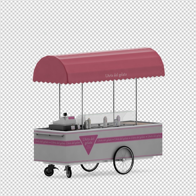 Изометрическая уличная еда 3d Render