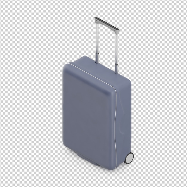 Isometric suitcase