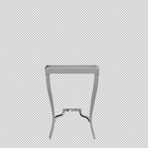 PSD isometric table 3d render