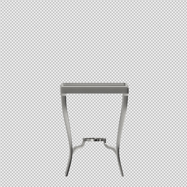 Isometric table 3d render