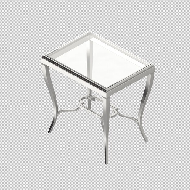 Isometric Table 3D render