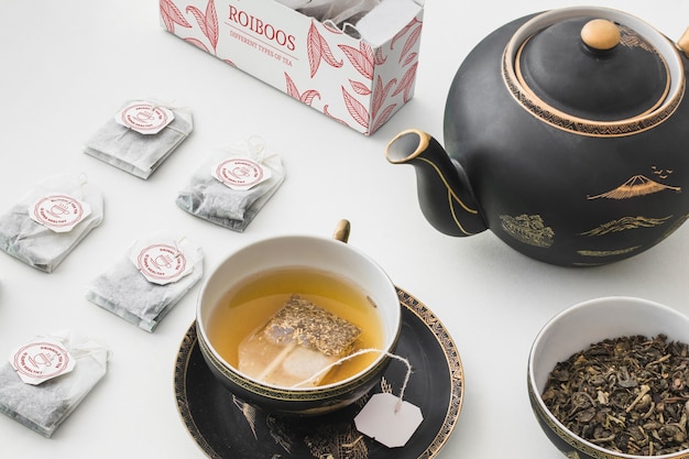 Isometric tea mockup