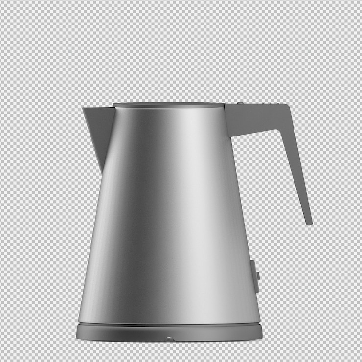 PSD isometric teapot 3d render