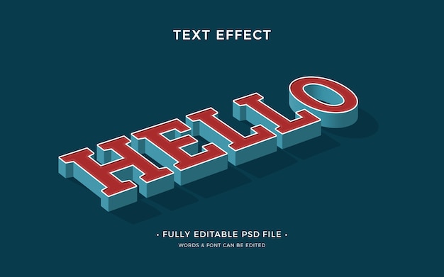 Isometric text effect