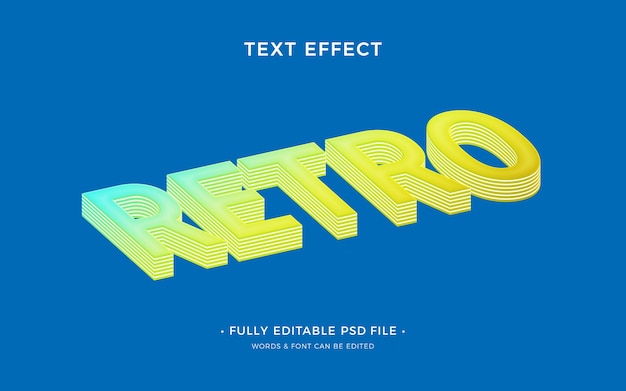 PSD isometric text effect