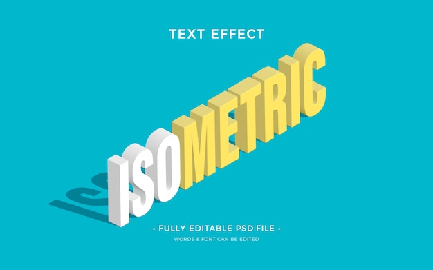 Isometric text effect