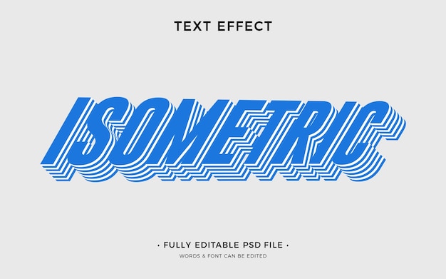 Isometric text effect