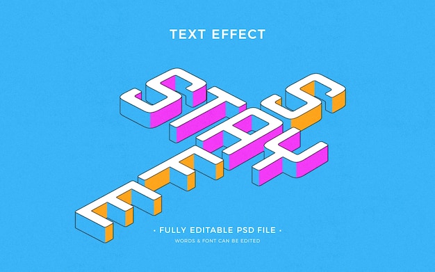 PSD isometric text effect