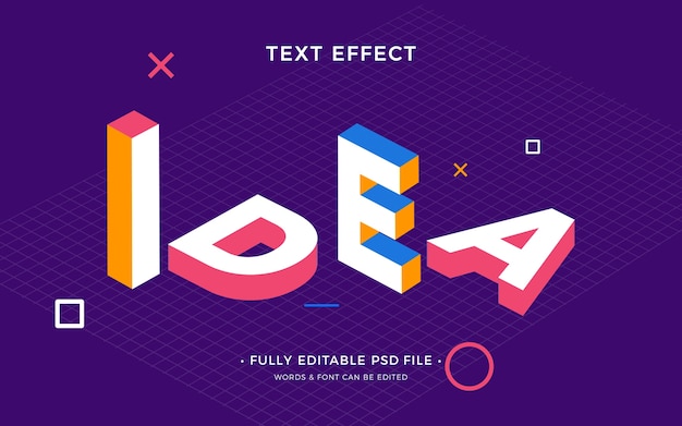 PSD isometric text effect