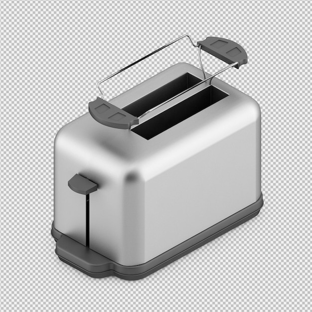 PSD Изометрические тостер 3d визуализации